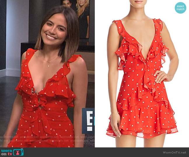 For Love & Lemons Analisa Polka Dot Dress worn by Erin Lim on E! News