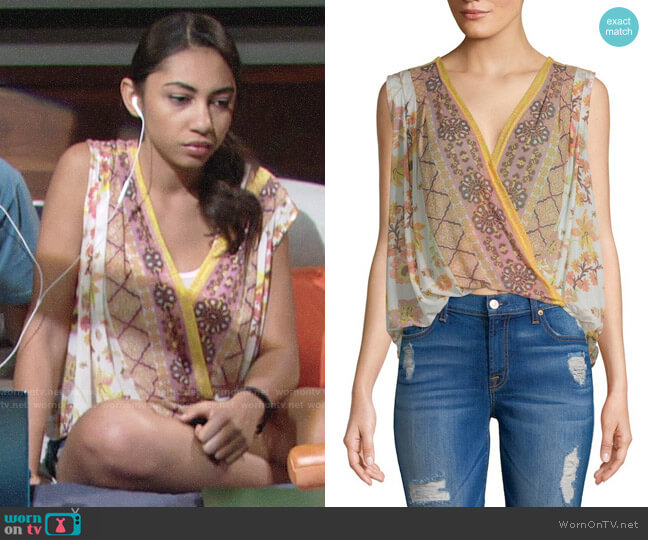Free People Havana Top in Ivory Multi worn by Shauna (Camryn Hamm) on The Young and the Restless