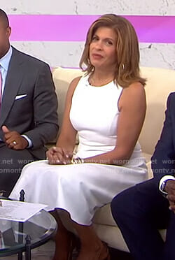 Hoda’s white asymmetrical dress on Today