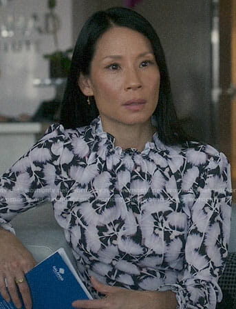 Joan’s floral smocked neck blouse on Elementary