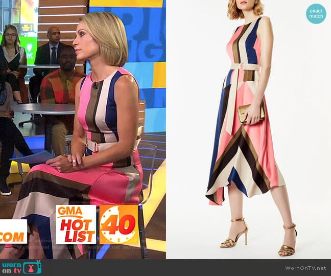 Karen Millen Abstract Print Dress worn by Amy Robach on Good Morning America