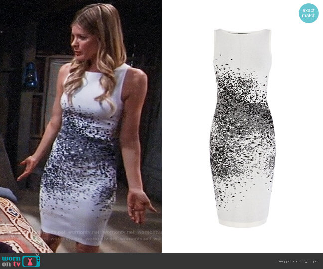 Pixel Jacquard Dress by worn by Nina Reeves (Michelle Stafford) on General Hospital