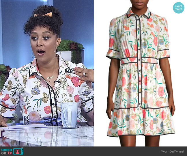 Kate Spade Blossom Shirt Dress worn by Tamera Mowry on The Real