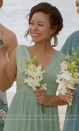 Mariana’s mint green pleated gown on The Fosters