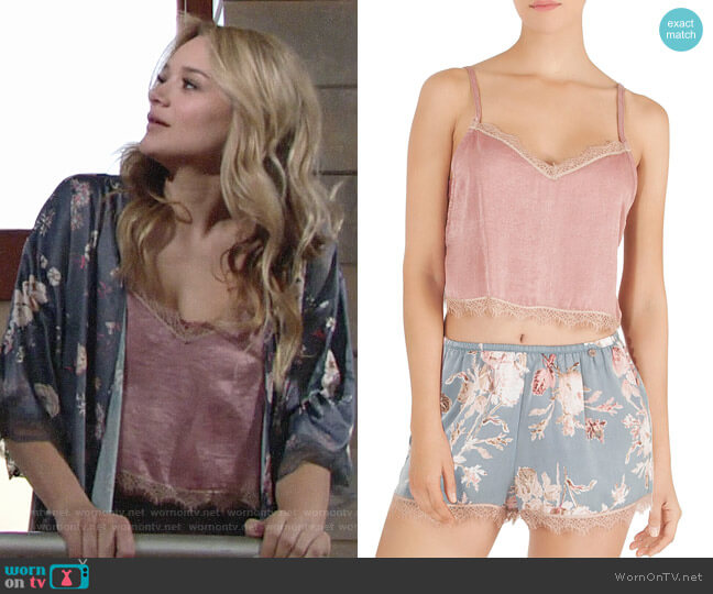 Midnight Bakery Cropped Cami worn by Summer Newman (Hunter King) on The Young and the Restless
