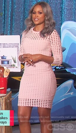 Eve’s pink eyelet dress on The Talk