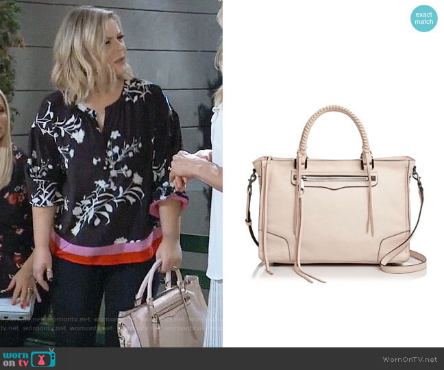 Rebecca Minkoff Regan Satchel in Soft Blush worn by Maxie Jones (Kirsten Storms) on General Hospital