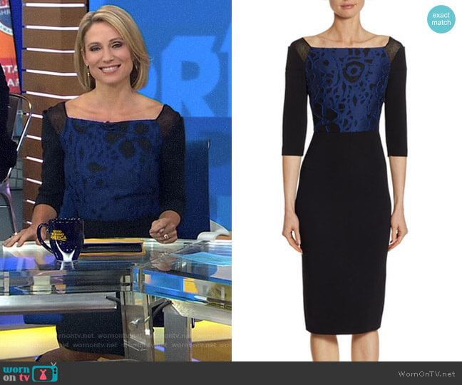 Roland Mouret Newark Sheath Dress worn by Amy Robach on Good Morning America