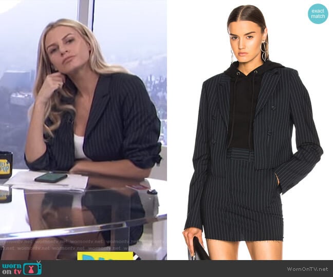 RTA Cara Blazer worn by Morgan Stewart on E! News
