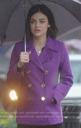Stella’s purple peacoat on Life Sentence