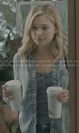 Tandy’s blue plaid shirt on Marvel’s Cloak and Dagger