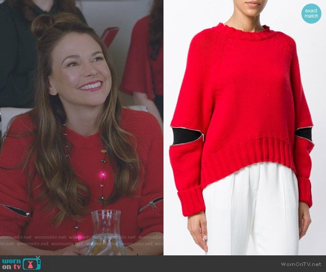 Alexander McQueen Cut-Out Detail Sweater worn by Liza Miller (Sutton Foster) on Younger