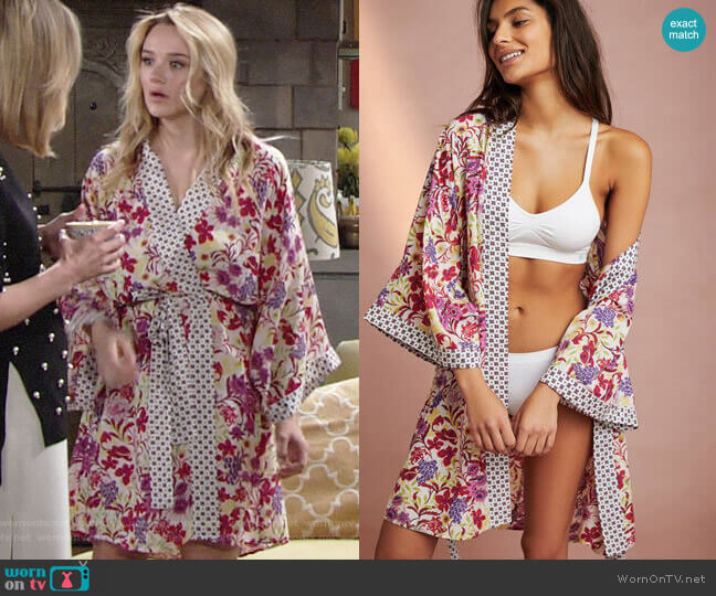Floreat Northern Garden Kimono worn by Summer Newman (Hunter King) on The Young and the Restless