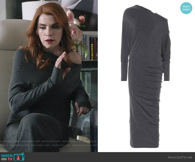 Brunello Cucinelli Embellished wool dress worn by Kitty Montgomery (Julianna Margulies) on Dietland