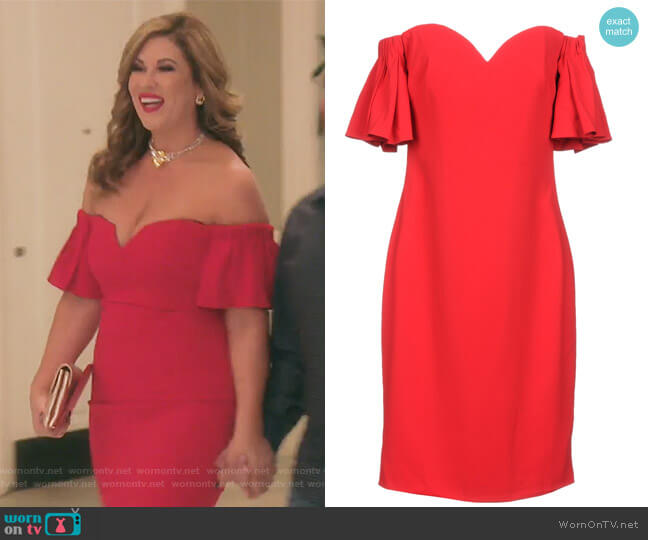 Badgley Mischka Short Dress worn by Emily Simpson on The Real Housewives of Orange County