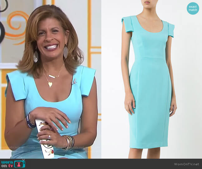 Black Halo Scoop Neck Dress worn by Hoda Kotb on Today