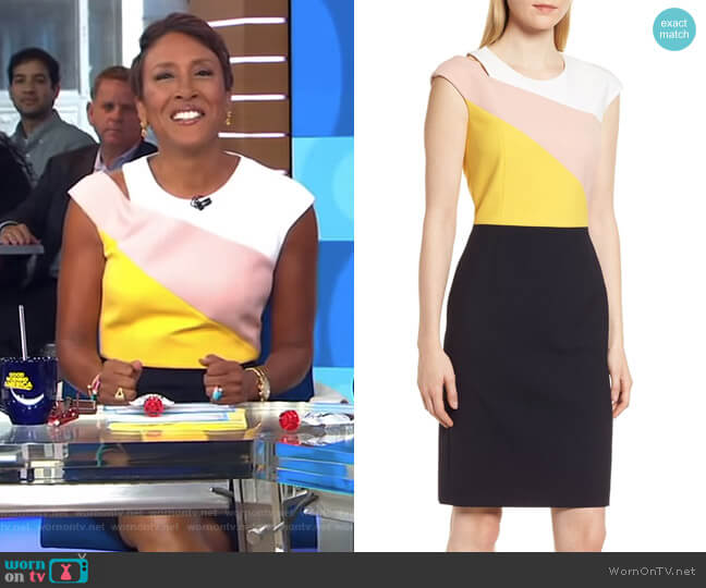 Boss Danouk Ponte Dress worn by Robin Roberts on Good Morning America