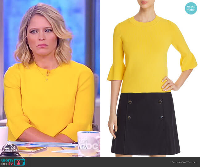 Boss Fenella Bell-Sleeve Top worn by Sara Haines on The View