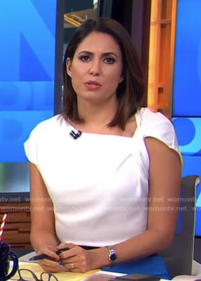 Cecilia’s white twisted top on Good Morning America
