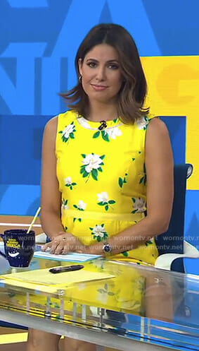 Cecilia’s yellow floral dress on Good Morning America