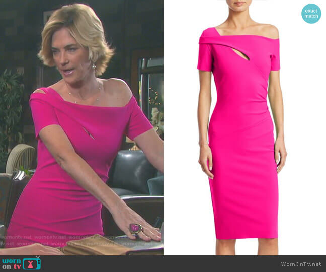Chiara Boni La Petite Robe Cutout Knee-Length Dress worn by Eve Donovan (Kassie DePaiva) on Days of our Lives