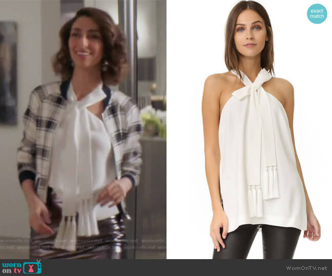 Cinq a Sept Avita Top worn by Delia (Necar Zadegan) on Girlfriends Guide to Divorce