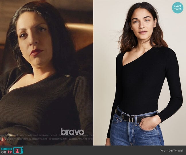 Cushnie Et Ochs Vivian Long Sleeve Bodysuit worn by Camila Vargas (Veronica Falcón) on Queen of the South