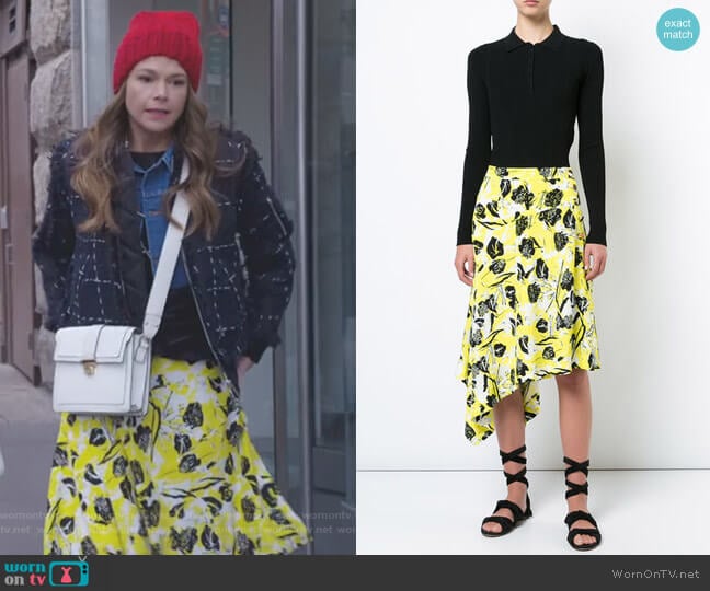 Derek Lam 10 Crosby Asymmetrical Midi Skirt worn by Liza Miller (Sutton Foster) on Younger