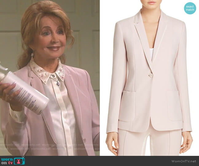 Elie Tahari Wendy Ribbon Trim Blazer worn by Maggie Horton (Suzanne Rogers) on Days of our Lives
