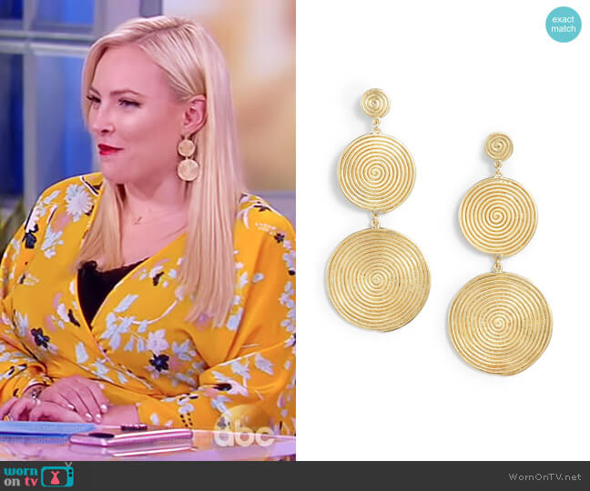 Elizabeth and James Lorelai Drop Earrings worn by Meghan McCain on The View