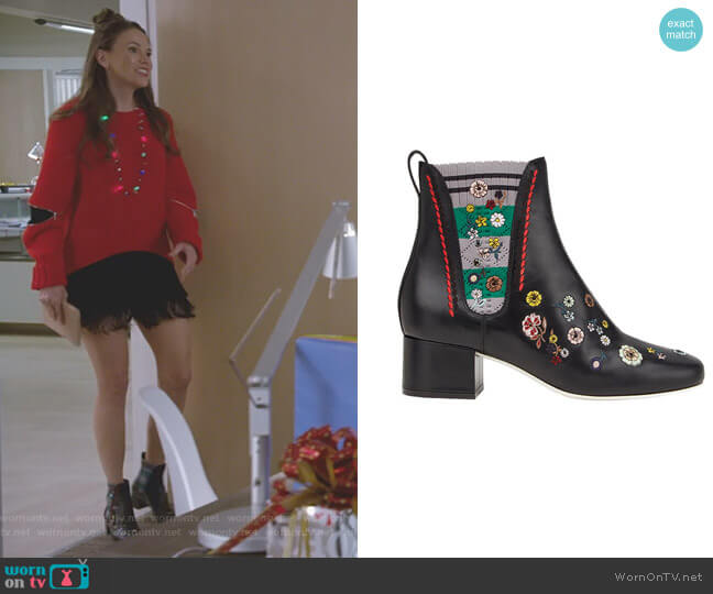Fendi Floral Embroidered Boots worn by Liza Miller (Sutton Foster) on Younger