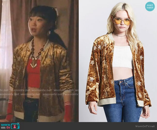 Forever 21 Contemporary Velvet Jacket worn by Monica (Alice Lee) on Take Two