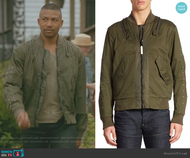 G-Star RAW Cotton-Blend Bomber Jacket worn by Marcel Gerard (Charles Michael Davis) on The Originals