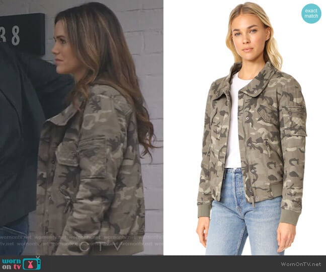 Generation Love Fran Camo Bomber Jacket worn by Samantha Swift (Rachel Bilson) on Take Two