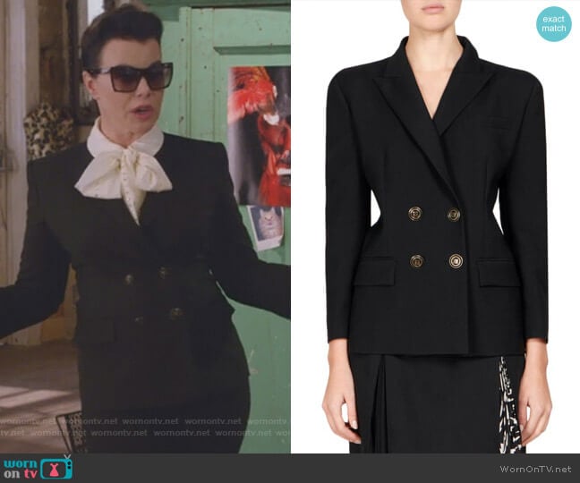 Givenchy Mohair Double-Breasted Jacket worn by Maggie (Debi Mazar) on Younger