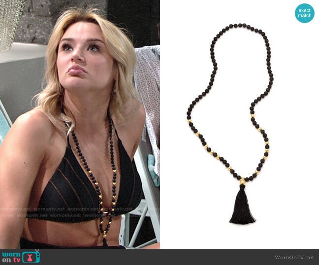 Gorjana Hannah Necklace worn by Summer Newman (Hunter King) on The Young and the Restless