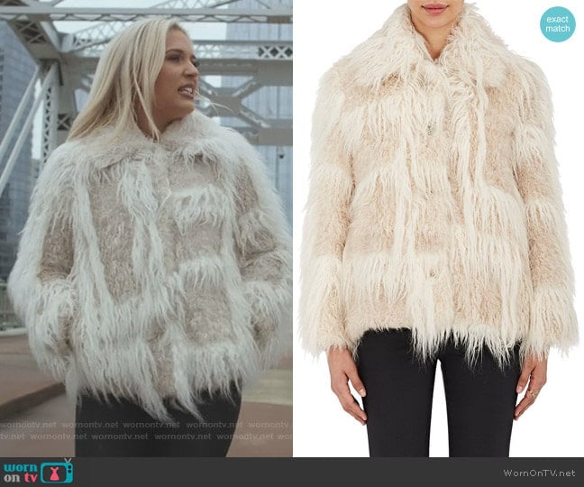 Helmut Lang Faux-Shearling Jacket worn by Maddie Jaymes (Lennon Stella) on Nashville