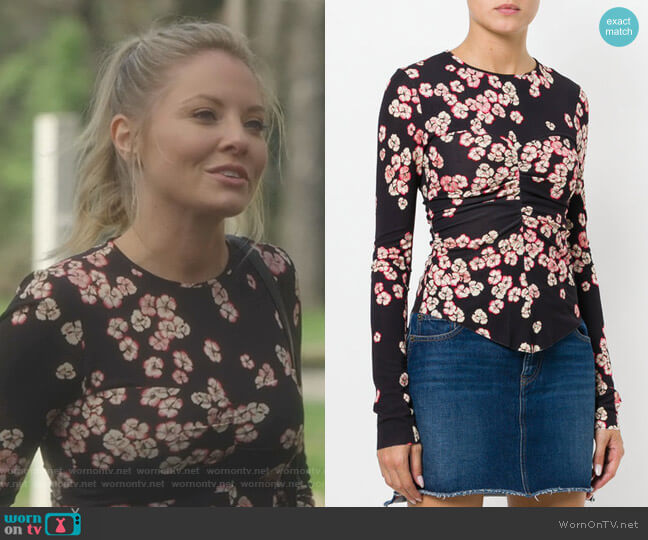 Isabel Marant Domino Floral Print Top worn by Jessie Caine (Kaitlin Doubleday) on Nashville