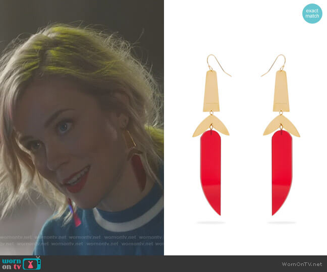 Isabel Marant Other Potatoes Perspex earrings worn by Ilse de Witt (Ilse DeLange) on Nashville