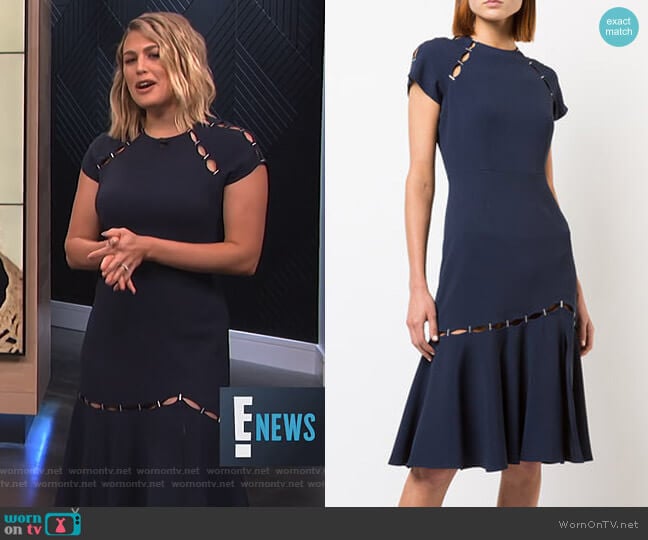 Jonathan Simkhai Staple Detail Dress worn by Carissa Loethen Culiner on E! News