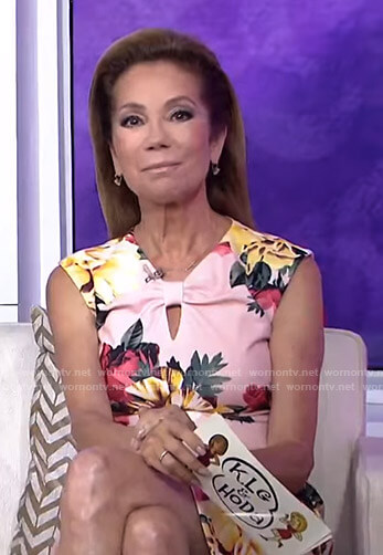 Kathie’s pink floral keyhole dress on Today