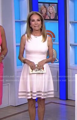 Kathie’s white fit and flare dress on Today