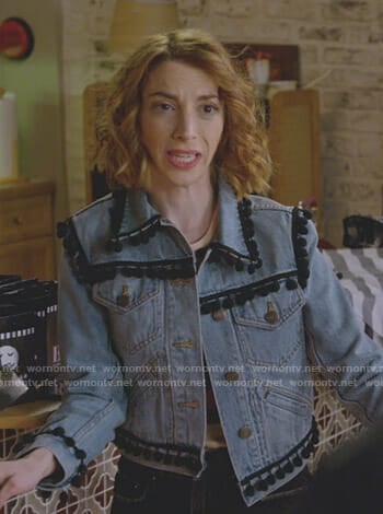 Lauren’s pom-pom denim Jacket on Younger