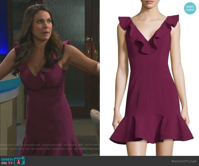 Likely Harlow Ruffle Mini Dress worn by Chloe Lane (Nadia Bjorlin) on Days of our Lives