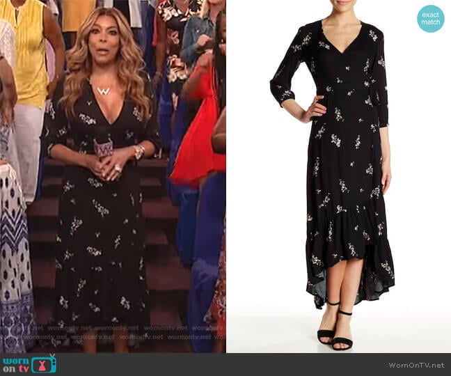 Love Stitch Floral Print Wrap Maxi Dress worn by Wendy Williams on The Wendy Williams Show