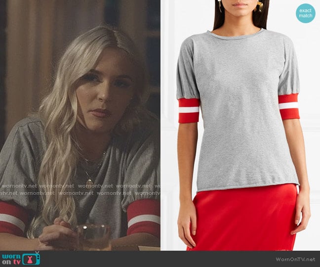 Maggie Marilyn Sunkissed Ribbed Jersey-Trimmed T-shirt worn by Maddie Jaymes (Lennon Stella) on Nashville