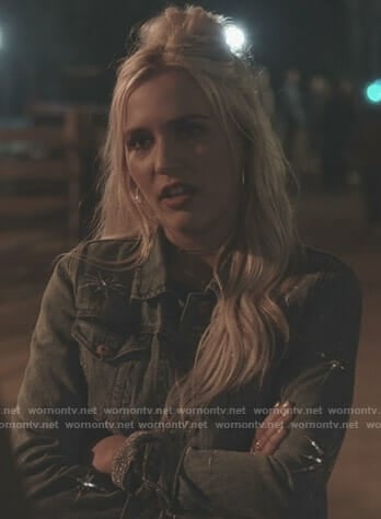 Maddie’s embellished denim jacket on Nashville