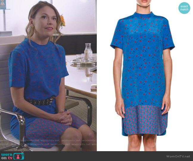 Marni Short-Sleeve Floral-Print Dress worn by Liza Miller (Sutton Foster) on Younger