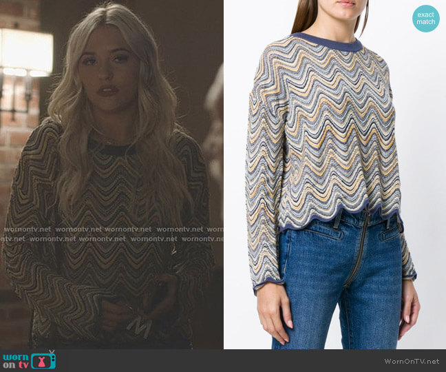Mih Jeans Arlo sweater worn by Maddie Jaymes (Lennon Stella) on Nashville