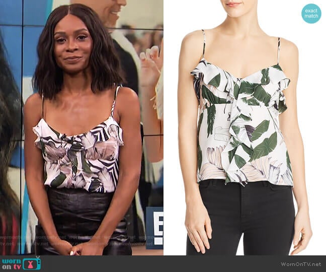 Milly Emilia Silk Camisole Top worn by Zuri Hall on E! News
